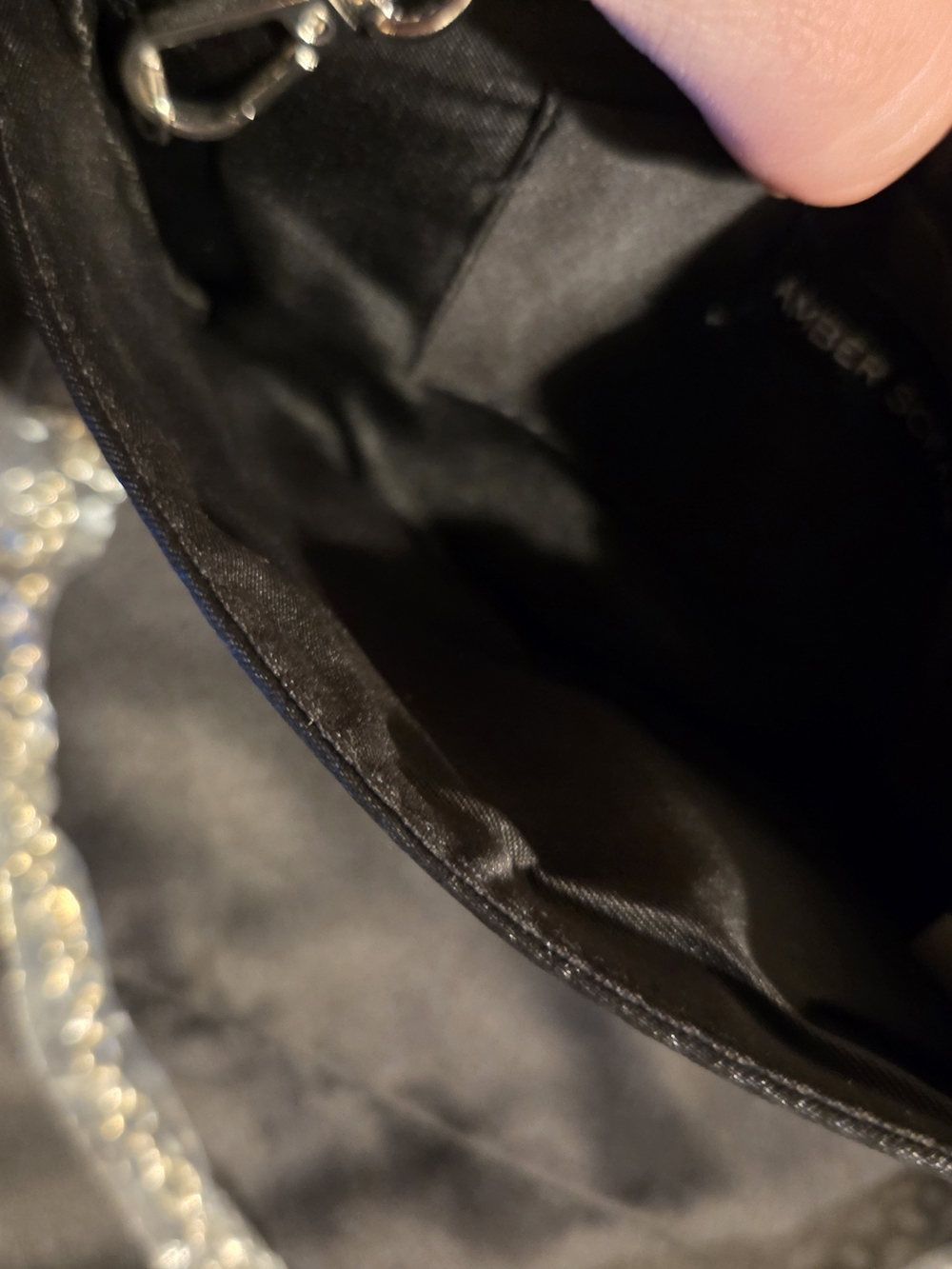 Silver Rhinestone Evening Clutch - Picture 9 of 12